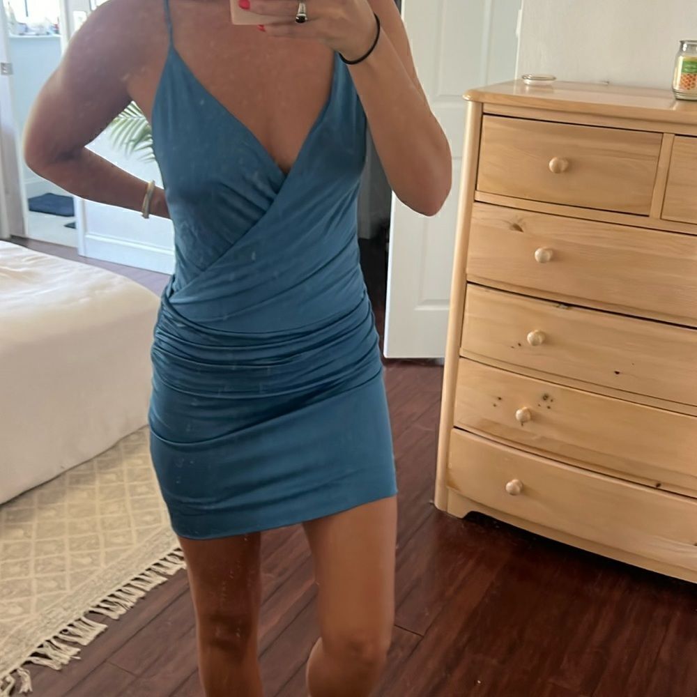 Black Halo Mini Dress - Blue Dress Size Small - Spaghetti Strap BRAND NEW